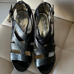 Michael Kors Black Strappy Sandals genuine leather!